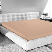 Простыня на резинке 200х200 сатин миндаль Простыня на резинке 200х200 сатин миндаль