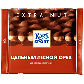 Шоколад молочный Ritter sport Цельный лесной орех 100 гр