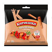  Сухарики Кириешки, со вкусом шашлыка, с кетчупом Calve, 85 г 