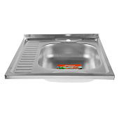 Мойка накладная 60х60х16,5мм 0,6мм с сифоном ПРАВАЯ 6060 АВ-R Accoona Мойка накладная 60х60х16,5мм 0,6мм с сифоном ПРАВАЯ 6060 АВ-R Accoona