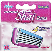 Сменные кассеты для бритья DORCO Shai 4 FR A2040 для бритья жен.,4шт. Сменные кассеты для бритья DORCO Shai 4 FR A2040 для бритья жен.,4шт.