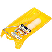  Набор мини-валик Эмали 110мм, полиамид, ворс 12мм+ванночка 15х29см, АКОР 