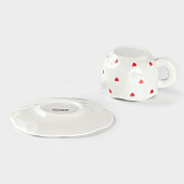 Чайная пара Доляна «Любовь», ручная роспись, керамика, 10662997 Чайная пара Доляна «Любовь», ручная роспись, керамика, 10662997