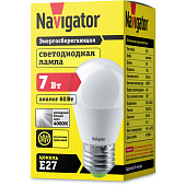  Лампа LED 7Вт E27 шар 4000К/Navigator NLL-G45 