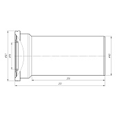 Труба фановая 110х250 W 1220 Труба фановая 110х250 W 1220