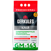 Клей для плитки, керамогранита Суперполимер PLUS PRO GM-145 C1Т (5кг) /Геркулес