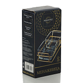 Менажница Magistro «Званый прием»,250 мл, 21,5х9,5х6 см, стекло, золотая 7571916 Менажница Magistro «Званый прием»,250 мл, 21,5х9,5х6 см, стекло, золотая 7571916