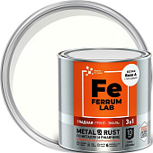 Грунт-эмаль по ржавчине 3 в 1 белая глянцевая база А, FERRUM LAB 0,7 л Грунт-эмаль по ржавчине 3 в 1 белая глянцевая база А, FERRUM LAB 0,7 л