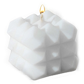 Свеча Геометрия, белая, 5 х 5,5 см, 9101376 