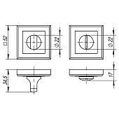 Накладка фиксатор BK6 QL CF-17 кофе Накладка фиксатор BK6 QL CF-17 кофе
