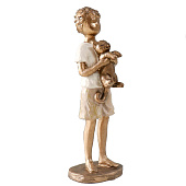Сувенир полистоун "Мальчишка с котом" бронза, бело-песочный 5,5х5,5х16,5 см 10860011 Сувенир полистоун "Мальчишка с котом" бронза, бело-песочный 5,5х5,5х16,5 см 10860011