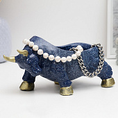 Подставка конфетница Бык, 12х24х11 см, синий мрамор, 7793718 Подставка конфетница Бык, 12х24х11 см, синий мрамор, 7793718