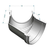  Угловой элемент 135° Docke PREMIUM, Пломбир Ral:9003 