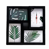 Фоторамка 10х15 с часами Прелесть 3 фото черный 7369891 Фоторамка 10х15 с часами Прелесть 3 фото черный 7369891