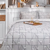  Комплект постельного белья Cleo сатин Notte Bianca с одеялом евро 32/005-NBO 