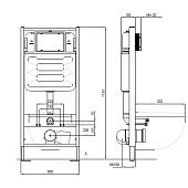  Инсталляция для подвесного унитаза 4в1 Лея-014 (инсталляция, унитаз безободковый, сиденье микролифт, кнопка хром матовый) Aquatek 