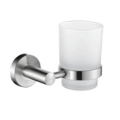 Стакан одинарный настенный из нержавеющей стали SuS стекло A12100 Accoona Стакан одинарный настенный из нержавеющей стали SuS стекло A12100 Accoona