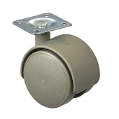  Ролик двойной на площ. 50мм (серый 1 шт)(40кг) 