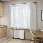 Тюль для кухни Лен 270х160 белый/золото /Легранд Тюль для кухни Лен 270х160 белый/золото /Легранд