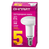  Лампа LED 5Вт Е14, грибовидная, 2700К теплый ОНЛАЙТ 