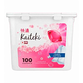  Капсулы для стирки Kaiteki Softener 3в1 аромат Сакуры 100шт 