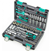 Набор инструментов, 69 предм., 1/2", 1/4", CrV, пластиковый кейс Stels 14108