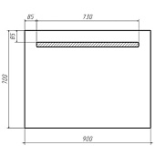  Зеркало с LED подсветкой Good Light 90 GL7009Z Домино 
