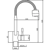 Смеситель для кухни Булат с гибким изливом нерж.сталь 511513 Антей Смеситель для кухни Булат с гибким изливом нерж.сталь 511513 Антей