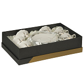 Сервиз чайный фарфоровый, цвет белый с золот. ободком и ручкой "Веточки", 12 предм., арт 66049CH-Gd Сервиз чайный фарфоровый, цвет белый с золот. ободком и ручкой "Веточки", 12 предм., арт 66049CH-Gd