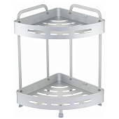 Полка настенная 2-ярусная угловая TA-3542A2 серебро /101200 Zenfort Полка настенная 2-ярусная угловая TA-3542A2 серебро /101200 Zenfort