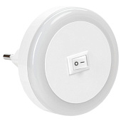 Ночник Круг LED 0,5Вт 220В датчик освещ /IEK