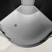  Душевая кабина 90х90х215 1/4 круга глубокий поддон стекло 4мм тонированное 8401 ODA 