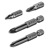  Набор бит  PH2, PZ2 x 25мм, PH2 , PZ2 x 50мм ПРАКТИКА (уп.4шт) 