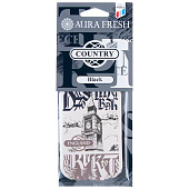 Ароматизатор подвесной картон AURA FRESH COUNTRY Black Ароматизатор подвесной картон AURA FRESH COUNTRY Black