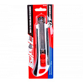 Нож 18мм, обрезиненный рукоятка ,ABS+TPR, стопорн.винт+5 лезв., Монтажник Нож 18мм, обрезиненный рукоятка ,ABS+TPR, стопорн.винт+5 лезв., Монтажник