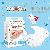  Подгузники YOKOSUN PREMIUM (5-10 кг) M 62 шт 5104 