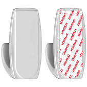  Крючки самоклеящиеся пластик белые 2шт 