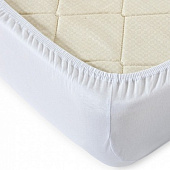 Простыня на резинке 140х200 трикотаж (Белый) Простыня на резинке 140х200 трикотаж (Белый)