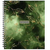  Тетрадь 48л. А5 гребень клетка Gold Floral Pattern, 3200-48 