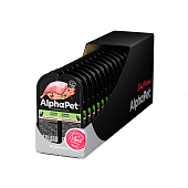  Влажный корм AlphaPet Superpremium для стерилизованных кошек , 80 г, паштет кролик 
