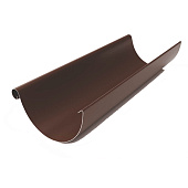  Желоб полукруглый 125/90 3м Optima, Коричневый Ral:8017 