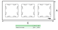  Рамка для розеток и выключателей, 3 поста, цвет бежевый, SE AtlasDesign 