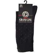 Мужские носки GRAND LINE (М-154, горох), графит, р. 29 Мужские носки GRAND LINE (М-154, горох), графит, р. 29
