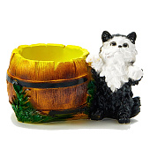 Кашпо фигурное "Котенок с бочкой" 23х14х15см 871813 Кашпо фигурное "Котенок с бочкой" 23х14х15см 871813