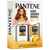 Подарочный набор PANTENE ProV Шампунь Густые и крепкие 250мл+Бальзам-ополаскиватель Густые и крепкие 180мл 