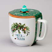 Кружка lefard winter story 390мл с бамбуковой крышкой 756-468 Кружка lefard winter story 390мл с бамбуковой крышкой 756-468