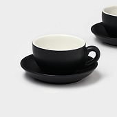 Набор чайный фарфоровый Magistro Matt black 4 предмета 9925813 Набор чайный фарфоровый Magistro Matt black 4 предмета 9925813