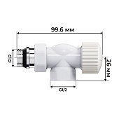 Набор термостатический осевой Royal Thermo Design 1/2"М30х1,5 белый
