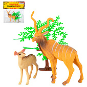 Игровой набор Компания друзей Животные планеты Земля, мама и малыш куду, 21х22 см Игровой набор Компания друзей Животные планеты Земля, мама и малыш куду, 21х22 см