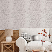  Обои 0.53х10м Лира арт. 10141-22 Серый фон /Аспект 